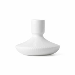Kertastjaki WHITE FLUTED 8cm