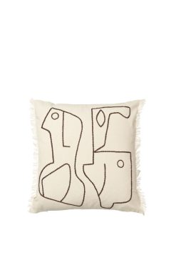 Púði FIGURE 50x50 Off-white/Coffee