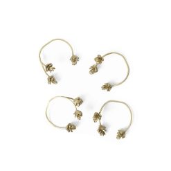 Servíettuhringur 4/pk FOREST brass