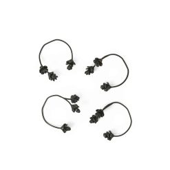 Servíettuhringur 4/pk FOREST black brass