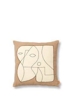 Púði FIGURE Dark Taupe/ Off-White