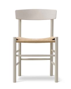 Stóll J39 beyki/Pebble Grey, natur flétt