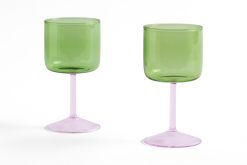 Vínglas TINT 25cl 2/pk græn/bleik