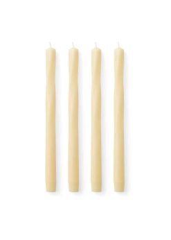 Kerti 4/pk TWIST H30 Ivory---