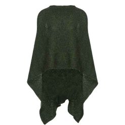 Alpaca slá / Rib Cape, Moss Green