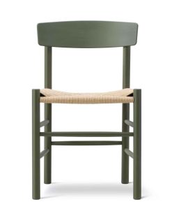 Stóll J39 beyki/Khaki Green, natur flétt