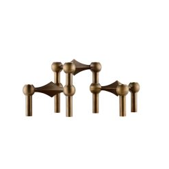 Kertastjaki STOFF 3/pk bronzed brass