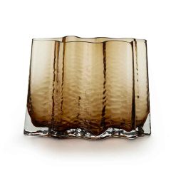 Vasi GRY breiður 24cm, cognac