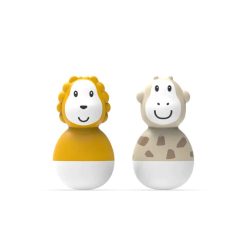 Baðleikfang WOBBLERS ljón/gíraffi
