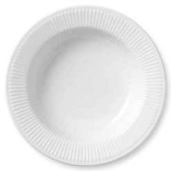 Djúpur diskur WHITE FLUTED 30cm