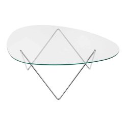 Borð PEDRERA COFFEE 106x86 Transp Glass