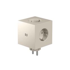 Fjöltengi SQUARE 2 m/USB C, beige