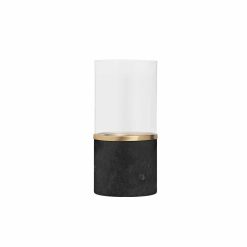 Kertastjaki LANTERN svartur/brass
