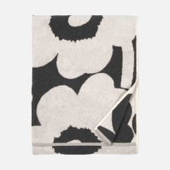Handklæði UNIKKO 70x150 svart/hvítt