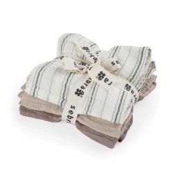 Taubleyjur 3/pk cream stripe, beige