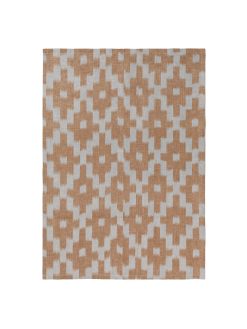 Viskustykki IKAT ink terracotta/mist blu
