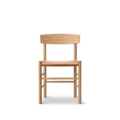 Stóll J39 eik/ljósolía, leður Omni
