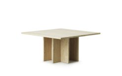Borð EDGE COFFEE L Travertine