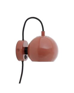 BALL Vegglampi Ø12, Glossy Red