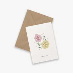 Kort Floral Wishes, congratulations