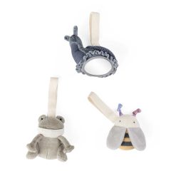 Leikfang froskur/býfluga/snigill 3/pk