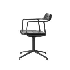 Stóll VIPP452 SWIVEL tappar, svart leður
