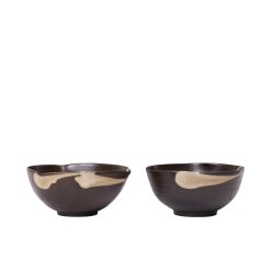 Skál KOYO Ø11,5 2/pk Dark brown/Buff