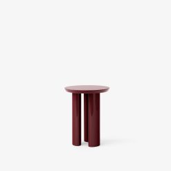 Borð TUNG SIDE JA3 Ø38 H48, Burgundy Red
