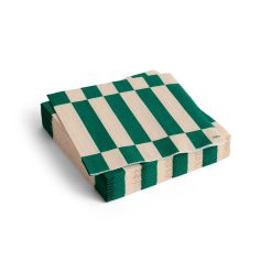 Servíettur PATTERN 20/pk off-wh/green---