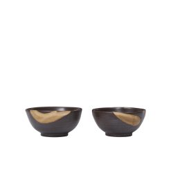 Skál KOYO Ø8,5 2/pk Dark brown/Buff