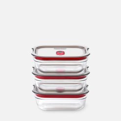 Box STACK & NEST XS 3/pk gler grey/red