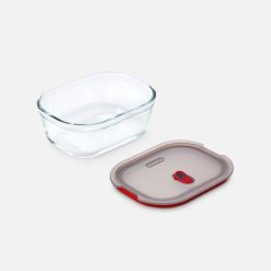 Box STACK & NEST S gler grey/red 600ml